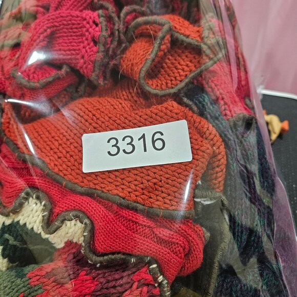 Vintage upcycled Floral Patchwork Tunic Sweater Dress Ruffles Asymmetrical 2xl - Picture 5 of 5